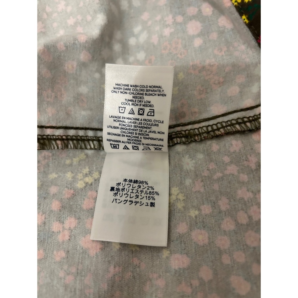 Lands' End Skort Women' 12P Calico Floral Green Cottagecore Country Girl Green - Picture 15 of 16